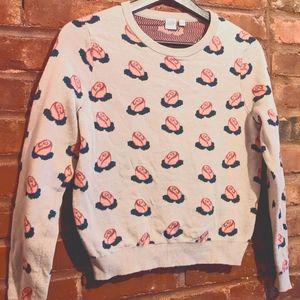 Simons Twik Cream Rosebud Sweater, M